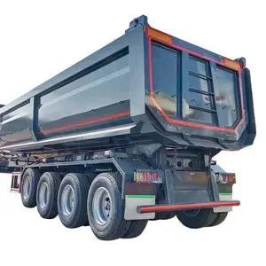 Factory Direct Heavy Duty U-Shape 3 4 6 Axles End Tipper Dump Truck Trailers Semi Tipping Trucks For Sale At Competitive Prices