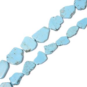 20x25 מ""מ 25x30 מ""מ כחול מגנטיט טורקיז חרוזים פרוסות לוח פרוסות אבן חן חרוזים רופפים לייצור תכשיטים - Product Image 3