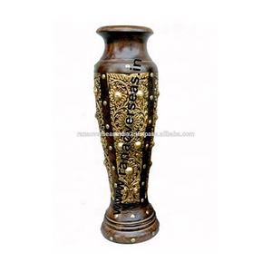 Vase à fleurs long en bois fait à la main de meilleure vente pour la décoration de mariage et de fête de salon - Product Image 1