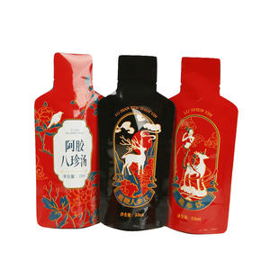 Sac en plastique personnalisé en forme d'aliment jus d'argousier sac en feuille d'aluminium autoportant boisson liquide cuisson sauce tomate sac - Product Image 1