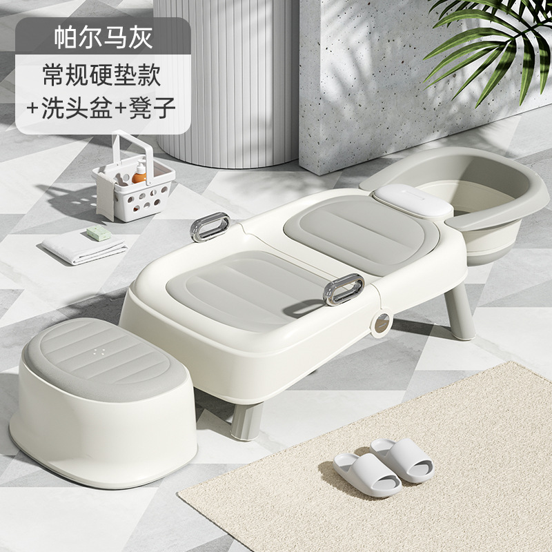 [Gray] Hard-cushioned style with groove (505 footstool)