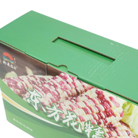 Boîte cadeau isotherme ondulée imprimée de qualité alimentaire avec poignée et doublure en aluminium pour l'emballage de maïs frais congelé