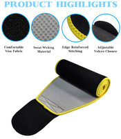 Gimnasio Térmico Sudor Absorbente Cintura Entrenador Fajas Vientre Banda Estómago Envoltura Sauna Cinturón para Mujeres y Hombres