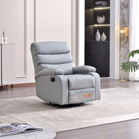 Fauteuil inclinable moderne de luxe en PU, contemporain, extensible, ergonomique, avec structure métallique pivotante – Idéal pour salon, sieste ou bureau