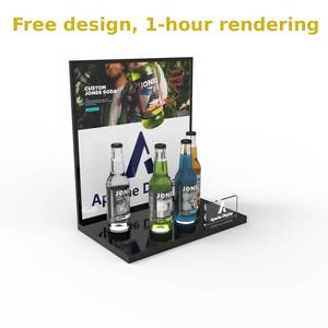 Estante de exhibición de bebidas de mesa acrílico personalizado para bares y tiendas minoristas fácil de montar - Product Image 3