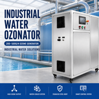 200g 300g Industriële PLC Ozongenerator voor waterbehandeling en desinfectie met geïntegreerde interne luchtbron
