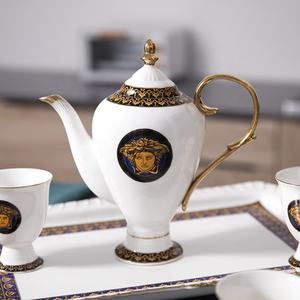 Service à thé et café de luxe pour le thé de l'après-midi, ensemble théière vintage bleu français avec céramique Phnom Penh, couleur personnalisée européenne, vente chaude - Product Image 6