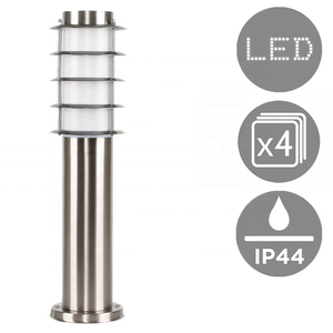 Lampu Taman Luar Ruangan E27 Model Kolom Louvered Stainless Steel Tahan Air Gaya Eropa untuk Kebun - Product Image 3