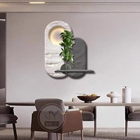 Art mural décoratif en grès 3D de style antique, décoration de couloir, art mural suspendu pour restaurant