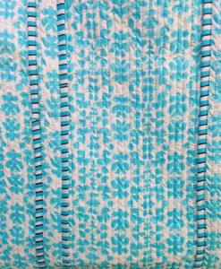 Elegant Floral Quilted Tote Bag with Two Open <b>Handles</b> Handmade Cotton for Unisex Messenger & Shopping Use - Product Image 3