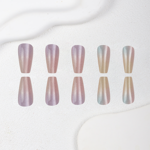 <span class=keywords><strong>Faux</strong></span> Ongles à Presser <span class=keywords><strong>Pastel</strong></span> Ombré Pailleté Brillant Réutilisables pour Femme – Idéal Quotidien, Fêtes et Soirées - Product Image 3