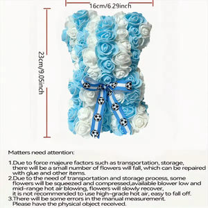 Oso de Peluche de Rosas Argentinas Premium en Oferta, Flor Artificial de PE para Decoración de Bares Deportivos y Regalos para Fanáticos, Suministro al por Mayor - Product Image 5