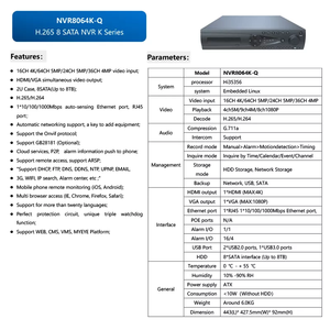 64ch IP Video giám sát mạng Video Ghi 4K H.265 CCTV Camera NVR - Product Image 6