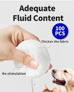 Nettoyant hypoallergénique pour animaux de compagnie, lingettes pour les yeux, élimination des taches de larmes, sans parfum, sans fragrance, doux et sans danger pour les chiens et les chats - Product Image 5