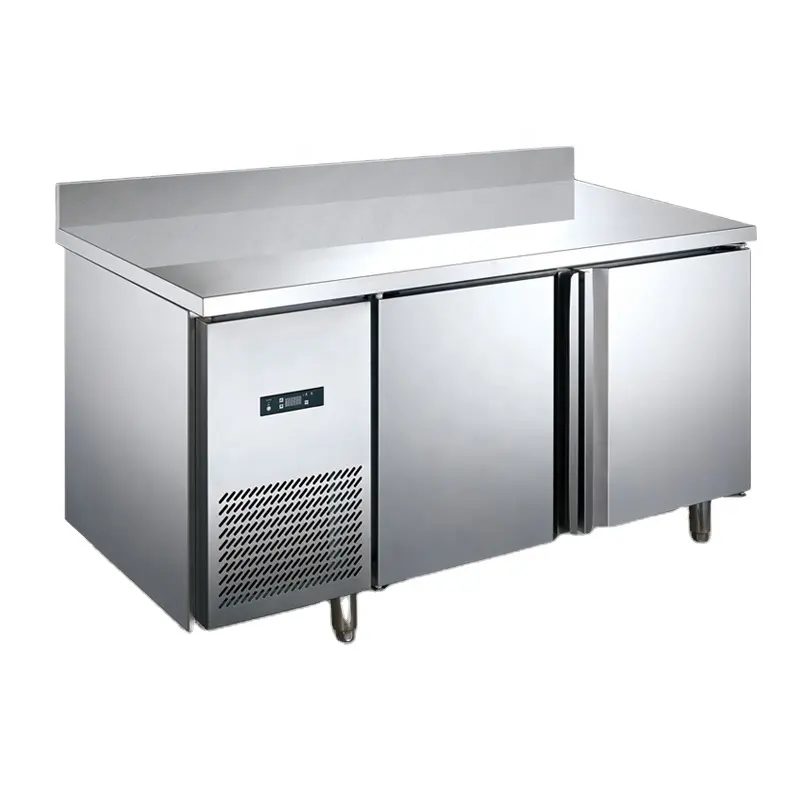 Naixer-refrigerador de acero inoxidable con 2 puertas, nevera para cocina/restaurante/bar