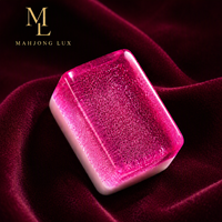 Jeu de Mahjong Moderne et Tuiles pour 4 Joueurs – Soirée Familiale, Fête à Domicile, Divertissement – Dés de Mahjong en Résine, Boîte Cadeau, Taille Personnalisée