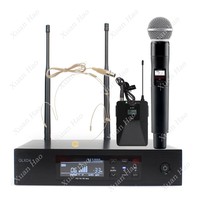QLXD4/QLXD24 professionnel portable BETA58 BETA87 Microphone de poche casque de revers système de Microphone sans fil