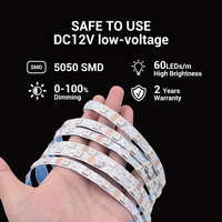 S Type 14.4 W/M 12V Bandes Led RGBIC Zigzag Pliables 8mm SMD5050 Lentille 60Leds/m Adressable Led Bande Flexible pour SIgnage Contour