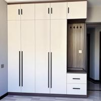 Armoire minimaliste avec tiroirs en MDF blanc, style contemporain, noyer rustique, chêne rustique, pour chambre d'hôtel