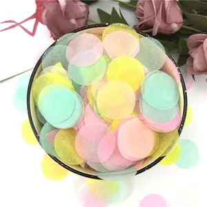 Gratis Monsters Groothandel Ronde Gemengde Kleur Cirkels Tissue Confetti Bulk Voor Ballonnen, Baby Roze 25Mm Papier Tafel Confetti