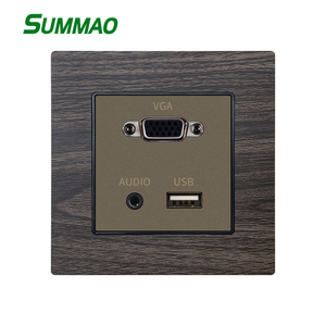 Multimédia USB VGA AV <span class=keywords><strong>AUDIO</strong></span> <span class=keywords><strong>prise</strong></span> <span class=keywords><strong>murale</strong></span> universelle avec port USB - Product Image 5