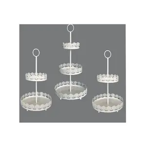 3 Tier metal Cake Stand Afternoon Tea Wedding Plates Party Tableware New Bakeware Cake Shop Three Layer Cake stand