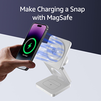 Station de charge sans fil rapide OEM 15W 3 en 1 pliable pour iPhone 16, iWatch et AirPods avec une puissance de sortie de 7W