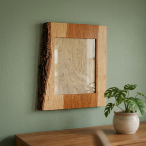 Marco de Fotos de Madera Rectangular Hecho a Mano con Diseño Floral Ornamentado, Exhibición Vertical de Sobremesa, Impresión UV a Todo Color, Decoración para el Hogar, Decoración de Pared - Product Image 1