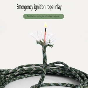 เชือกพาราคอร์ดสะท้อนแสงสำหรับใช้งานกลางแจ้ง 50/100 ฟุต 750 เชือกไนลอน <span class=keywords><strong>4</strong></span> มม. แกน 9 เส้น สายจุดระเบิดประเภท III 15 ม./30.5 ม. เชือกสำหรับตั้งแคมป์และกันลม - Product Image 4