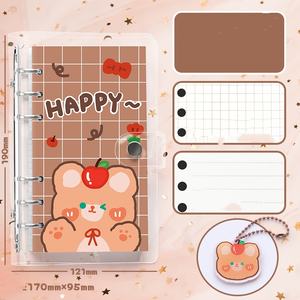 Organizador de cubierta de cuero desmontable para <span class=keywords><strong>agenda</strong></span> de hojas sueltas de corazón de niña bonita para escritura de escuela secundaria <span class=keywords><strong>primaria</strong></span> para estudiantes - Product Image 6