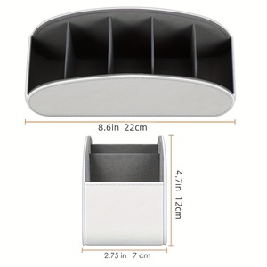 <span class=keywords><strong>Organisateur</strong></span> de télécommande, <span class=keywords><strong>organisateur</strong></span> de contrôle en cuir de bureau stabilisé avec 5 compartiments spacieux pour télécommandes TV - Product Image 2