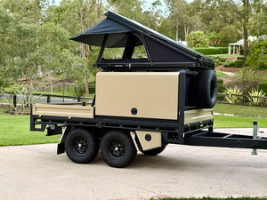 Remolque de Plataforma Plana de Aluminio Ligero Todoterreno, Neumáticos para Todo Terreno, Remolque de <span class=keywords><strong>Camping</strong></span> Resistente - Product Image 5