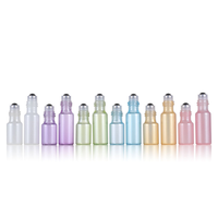 WOGU 5ml 3ml Mini Flacon Roll-on Vide en Verre pour Cosmétiques de Voyage, Parfum et Huiles Essentielles avec Bouchon à Chaîne