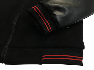 Blouson de baseball personnalisé de haute qualité en cuir avec fermeture éclair pour hommes - Product Image 5