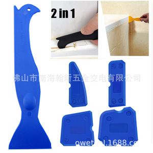 2 In 1 Silicone Squeegee <b>Hook</b> For Floor Grout Sealing Kitchen Bathroom Blue - Product Image 2
