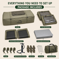 Tente gonflable Coody 17.2 Familia Pro Air - Vert armée - Fournitures de camping - Tente tunnel gonflable pour aventures en plein air