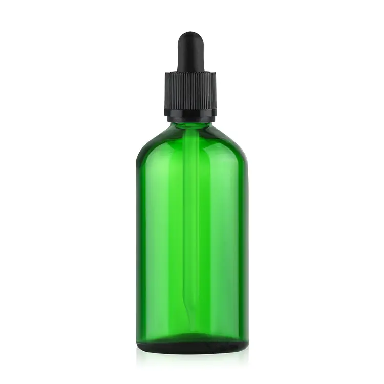 wholesale custom logo printing essential serum 120ml 4 oz glass bottle with dropper