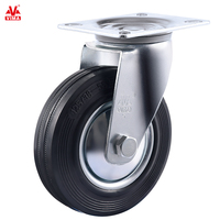 VIMA Roulette industrielle robuste personnalisable 3 "4" 5 "6" 8 "Roue pivotante en caoutchouc pour chariots établi