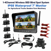 Kabelloses 1-Kanal Plug-and-Play Traktor-Kamera-Set 7-Zoll IP68 Monitor mit Nachtsicht, BSD & vibrationsresistentem Design