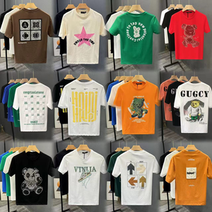 T-shirt vintage délavé à l'acide pour homme, logo personnalisé, effet vieilli, coton épais 100%, coupe oversize, style décontracté tricoté - Product Image 4