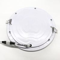 Plafonnier LED moderne en aluminium pour salle de bain, design carré plat, 12W-24W, downlight encastré avec panneau fin sans cadre