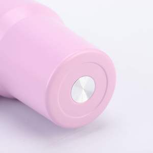 Gobelet isotherme réutilisable en acier inoxydable à double paroi de 40 oz avec logo personnalisé, poignée et paille - Product Image 3