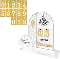Calendrier de l'Avent du Ramadan, calendrier de compte à rebours de l'Eid Mubarak, calendrier islamique, table de suivi des dates, décoration pour enfants, cadeau, décoration de la maison