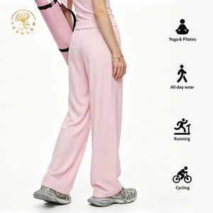 <span class=keywords><strong>Pantaloni</strong></span> da Corsa Traspiranti per Ambienti Produttivi, Stile Versatile, Silhouette Lusinghiera, Tessuto Leggero, <span class=keywords><strong>Pantaloni</strong></span> Casual - Product Image 3