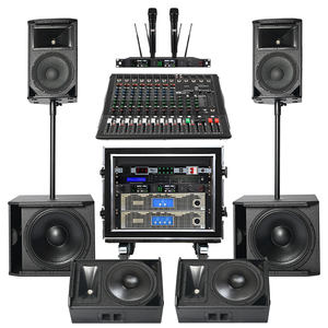 Enceintes 12 pouces 15 pouces 18 pouces Système audio professionnel complet pour l'église, les fêtes, les clubs, les spectacles sur scène - Product Image 1