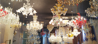 Chinois alibaba Lustre En Cristal Moderne Conduit Lustre Éclairage Hôtel Villa Salon Décoration Moderne Cristal Lampe