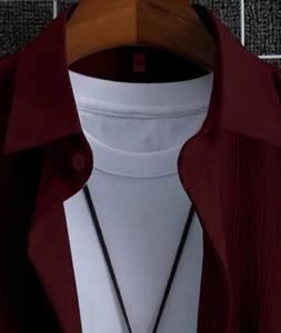 Chemise à Col Étalé pour Homme, Vêtement Décontracté 100% Coton ODM, Couleur Unie, Tricoté, Tissage Anti-Rides, Couleur Unie, Tailles XL 6XL - Product Image 5