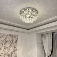 Plafonnier LED encastré de luxe moderne français avec capteur de mouvement, cristal, IP33, haut de gamme pour chambre et salon