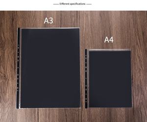 <span class=keywords><strong>A3</strong></span>/A4 brillant 11 trous Transparent <span class=keywords><strong>feuilles</strong></span> mobiles sac de lime en plastique épaissi bureau fichier Protection couverture - Product Image 5