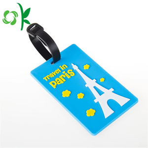 OKSILICONE Factory Directly Price PVC Travel Cartoon Custom Silicone Luggage Tag Ravel Tags for Baggage Bags